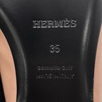 Hermes Ballet Shoes Cles Leather 35 Beige Perlino Gris Argent — view 9