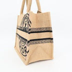 Christian Dior Book Tote Small Bag Jute Canvas — view 3
