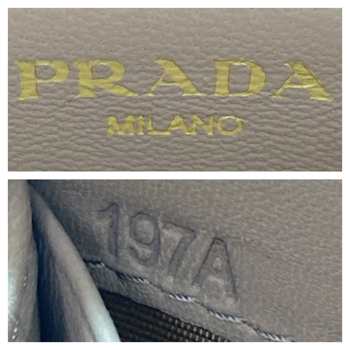 Prada Medium-Length Wallet Portafoglio Lampo 1 Ml157 Beige Cipria Round Zipper — view 7