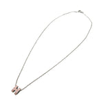 Hermes Pop Ash Mini Necklace Metal Pink Silver 1635 — view 4