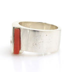 Hermes Charniere Rouge Silver Ring — view 6