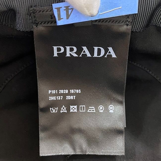 Prada Bucket Hat Black Nero — view 7