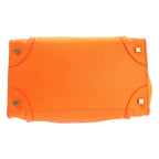 Celine Phoebe Period Luggage Mini Shopper Leather Tote Bag Orange — view 5