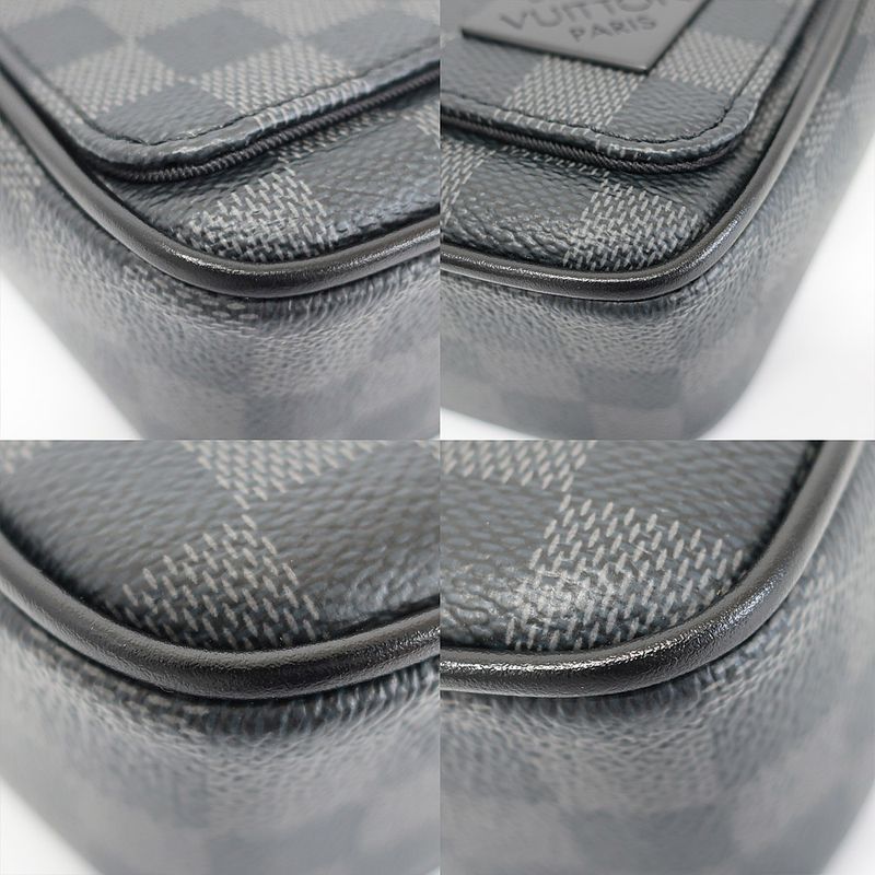 Louis Vuitton District PM Damier Graphite Shoulder Bag Black — view 5