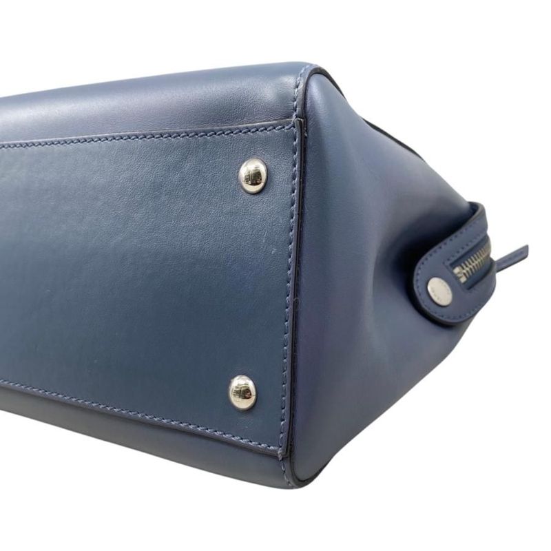 Fendi Shoulder Bag Dotcom 8 Bn293 Calf Leather Navy Blue Pink Beige — view 7