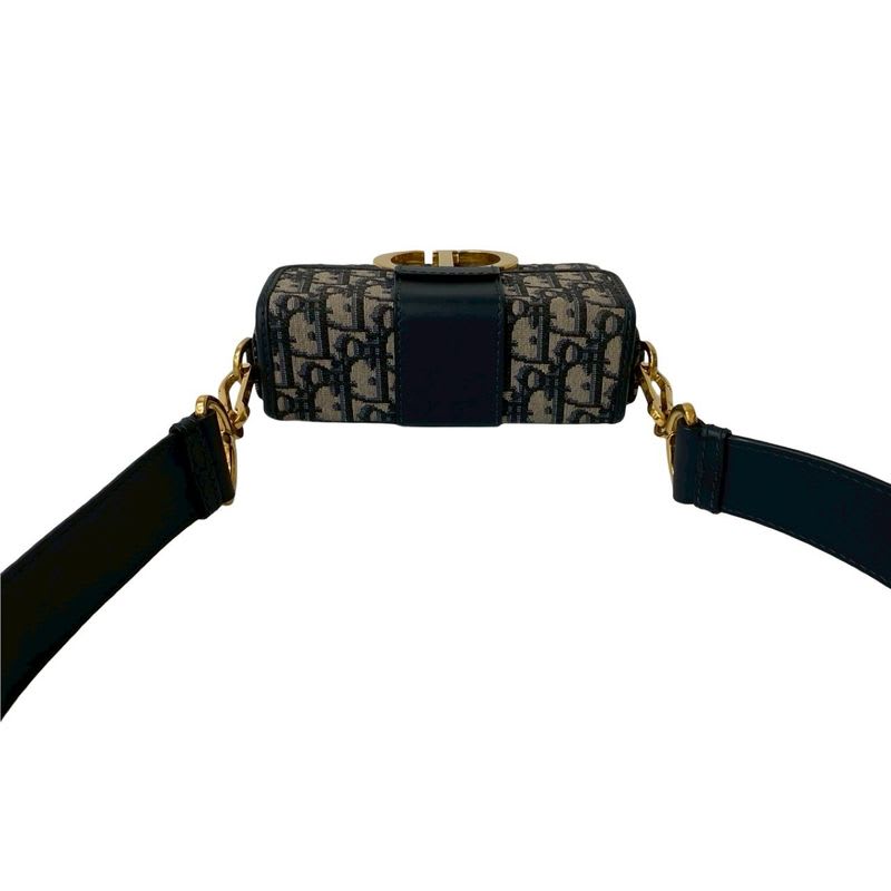 Christian Dior Trotter 30 Montaigne Oblique Leather Canvas Mini Shoulder Bag