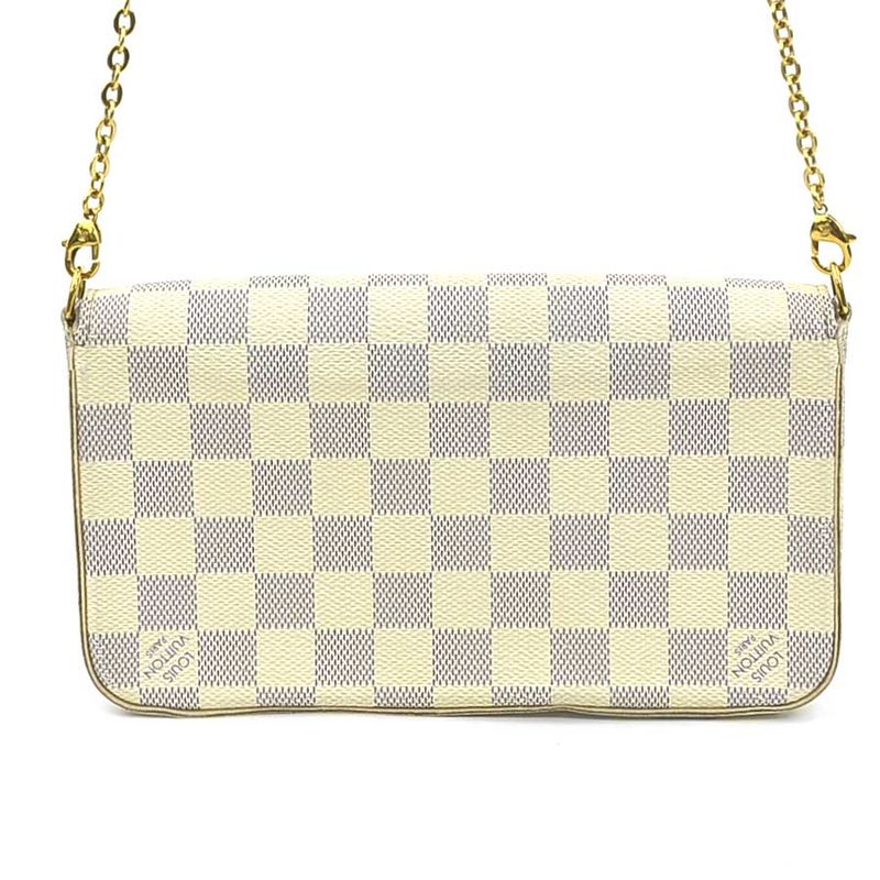 Louis Vuitton Chain Wallet Damier Azur Pochette Felicie — view 3