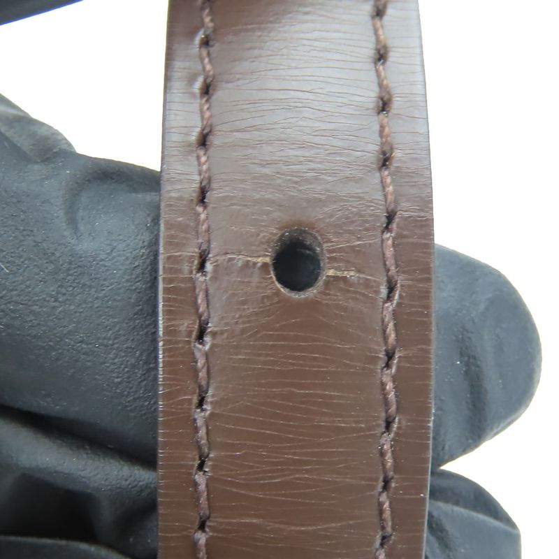 Louis Vuitton Shoulder Strap Leather Brown Gold Hardware For Damier Accessories — view 8