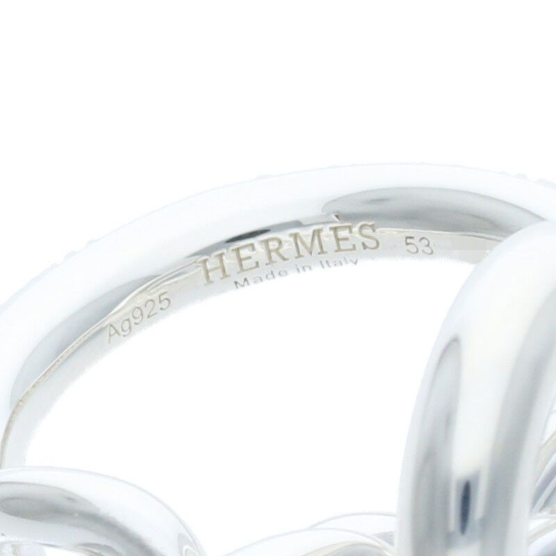 Hermes Croisette Silver Ring 53 12 — view 4