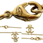 Chanel Coco Mark Motif GP Chain Necklace Pendant Choker Gold 22BS — view 3