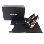 Chanel 17 P Ribbon Design With Coco Mark Hardware Bicolor Leather Pumps — view 2