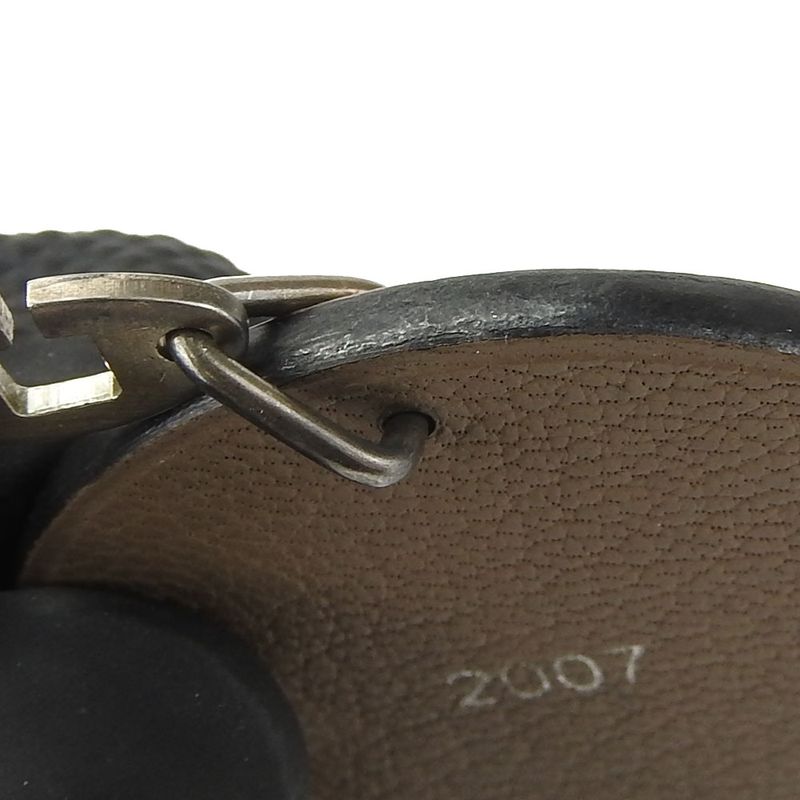 Hermes Bag Charm Leather Silver 925 Brown Wild Boar 2007 — view 7
