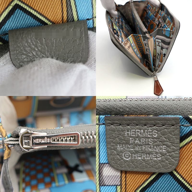 Hermes Azap Long Silk-in Grimeia Gray Eva Color — view 7