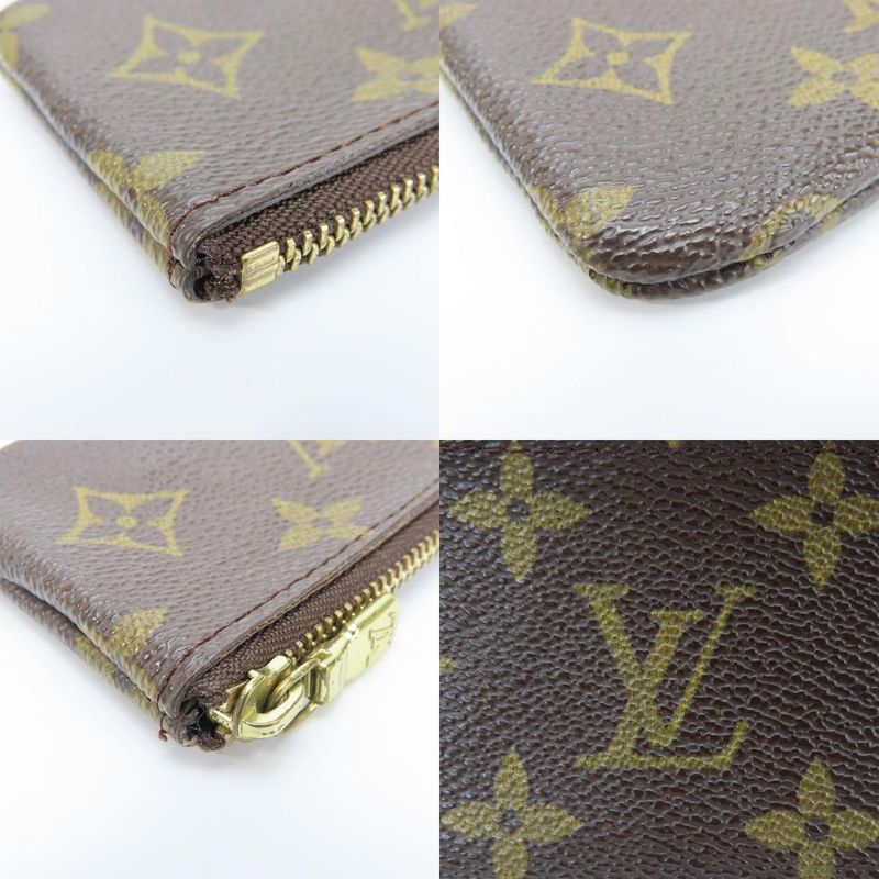Louis Vuitton Coin Case Pochette Cles Monogram Brown Gold Hardware Pouch — view 6