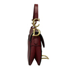 Christian Dior Handbag Saddle Bag Red Leather Gold Hw — view 2