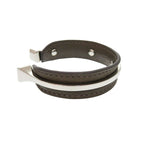 Hermes Bangle Vorsoft Metal Brown Silver Bracelet 1189 — view 5