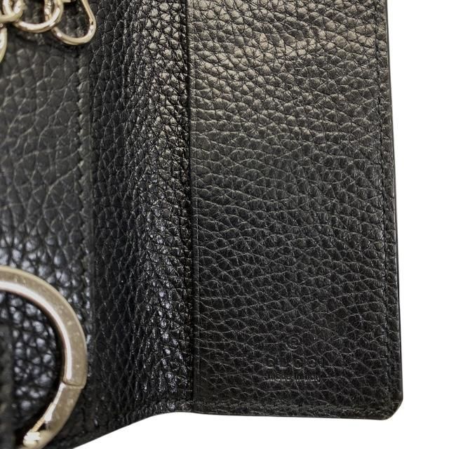 Gucci Double G 6-Ring Key Case Ring Leather Black — view 8