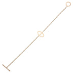 Hermes Chene Dancre Contour 18K Pink Gold Diamond Bracelet Lg — view 3