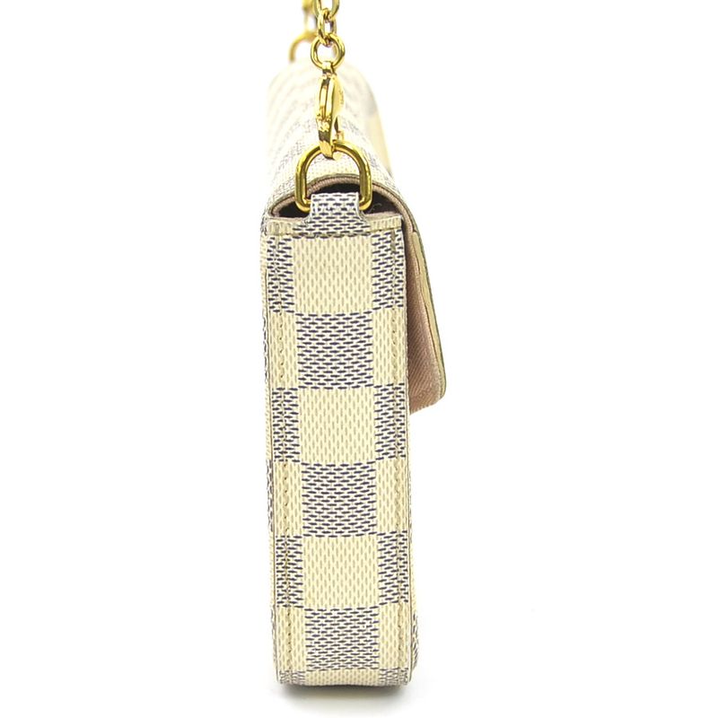 Louis Vuitton Chain Wallet Damier Azur Pochette Felicie — view 2