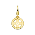 Bvlgari Tondo Cross Pendant Top 18K YG Yellow Gold 750 Charm