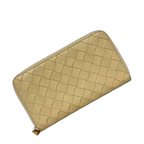 Bottega Veneta Zip Around Wallet Beige