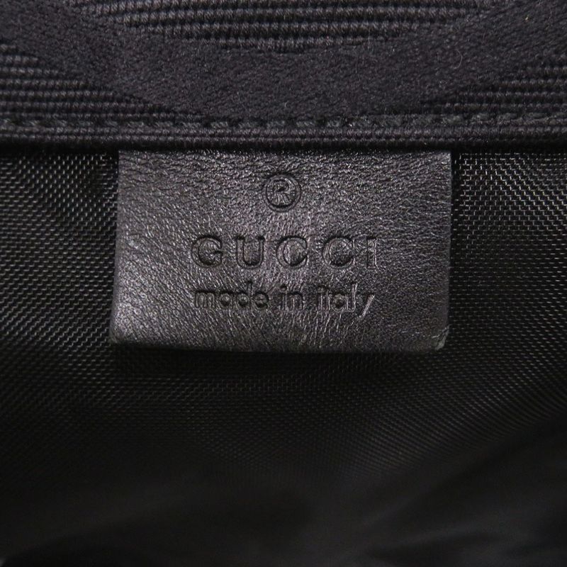 Gucci Bon Sac Drawstring Canvas Black Shoulder Bag 0641 — view 7