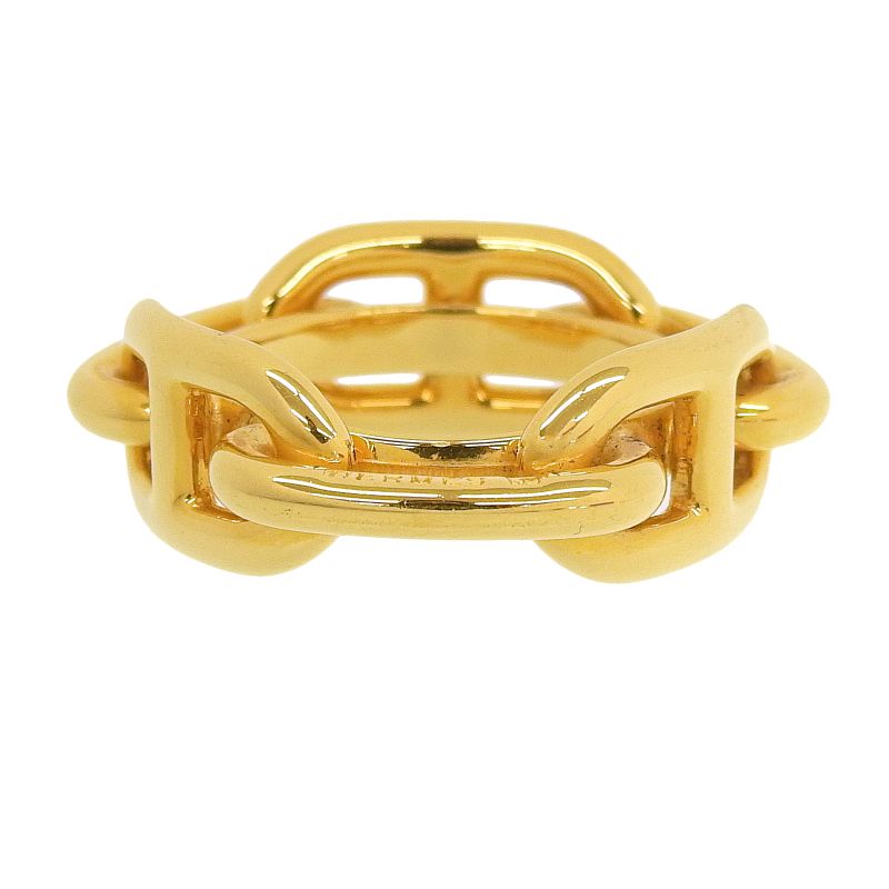Hermes Lugate Chaine D'ancre Scarf Ring Gold Large — view 4