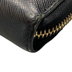 Prada Saffiano Metal Round Zipper Long Wallet 1 Ml506 Black 3347 — view 3