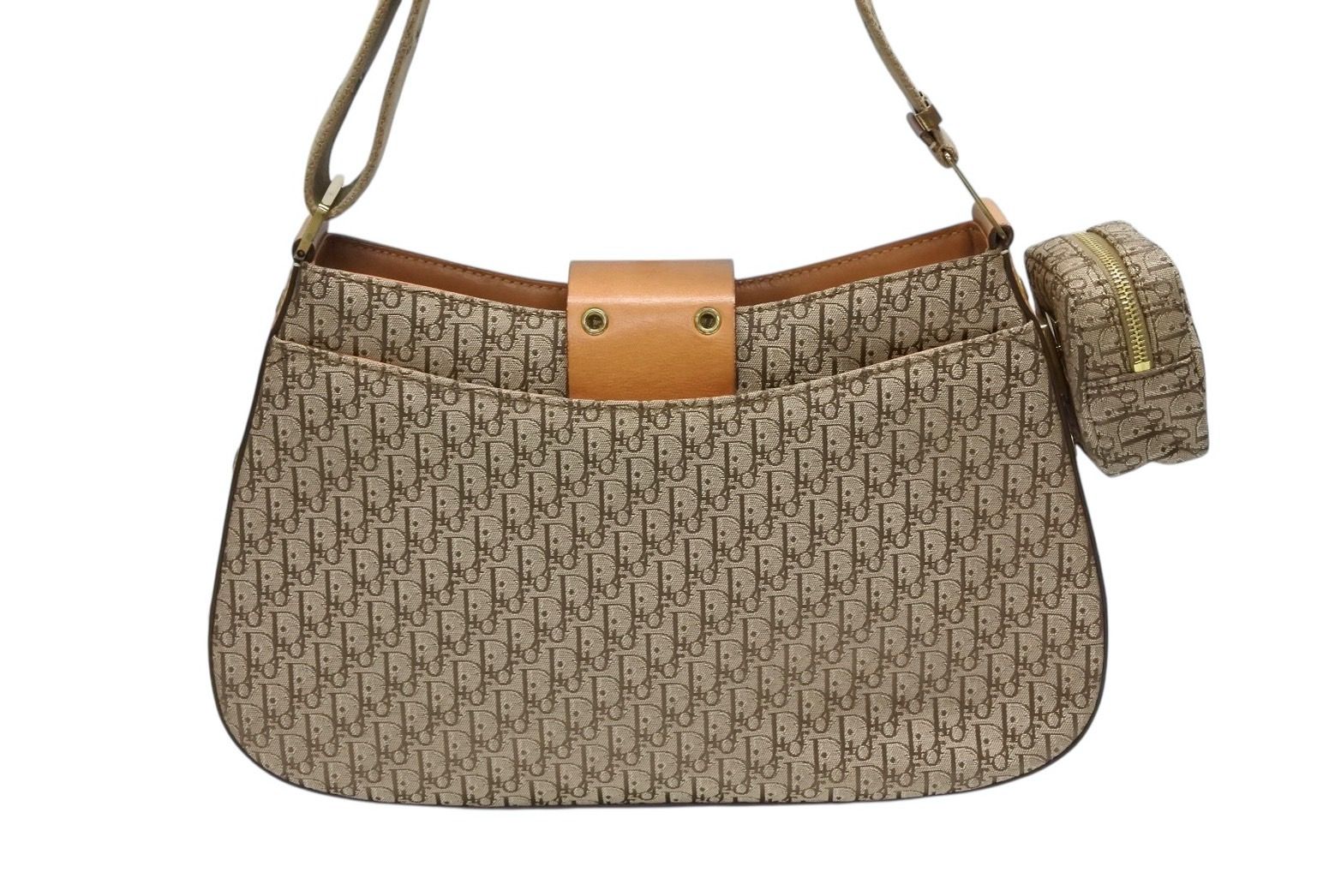 Dior Bag Street Chic Trotter Line Beige Brown Gold — view 3