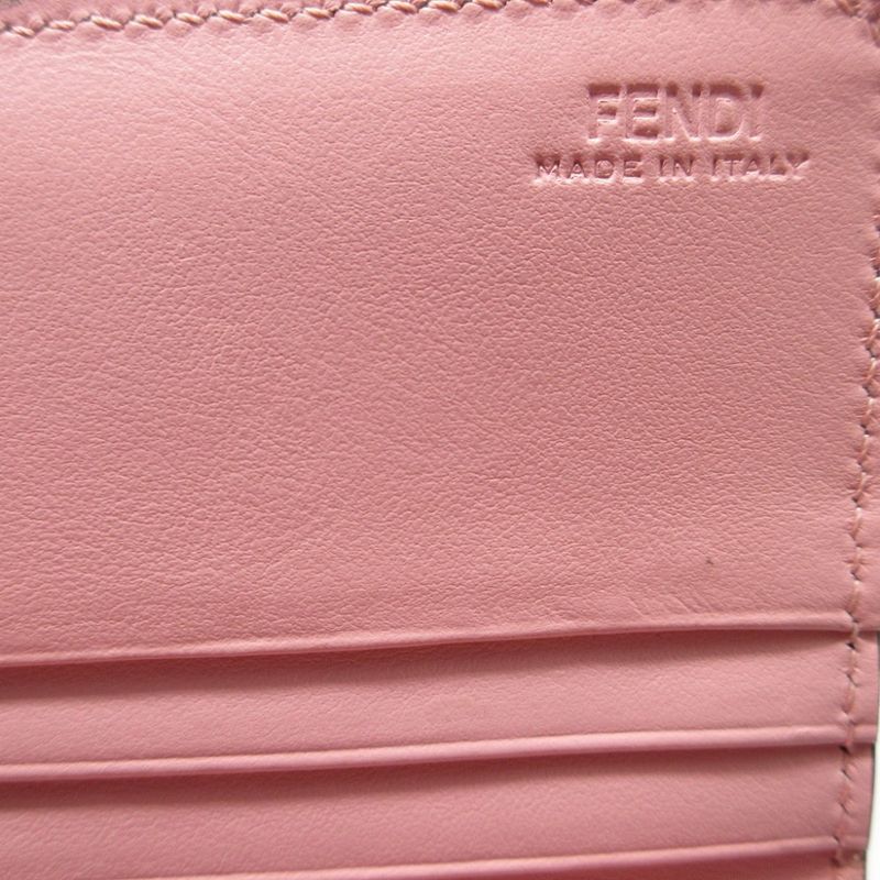 Fendi 8 M0251 Continental Wallet Monster Leather Pink Bifold Long 1555 — view 8