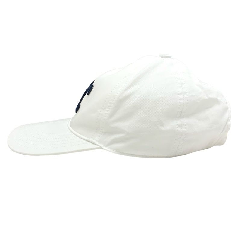 Celine Cap Hat Cotton White Navy Logo Triomphe Baseball — view 3