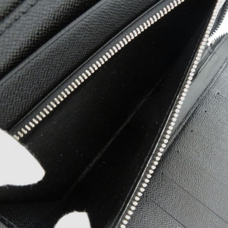 Louis Vuitton Organizer Athol Taiga Leather Black Long Wallet — view 7