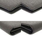 Louis Vuitton Portefeuille Plaza Taiga Noir Black Long Wallet — view 3