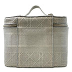 Christian Dior Cannage Vanity Handbag Logo Canvas Gray — view 2