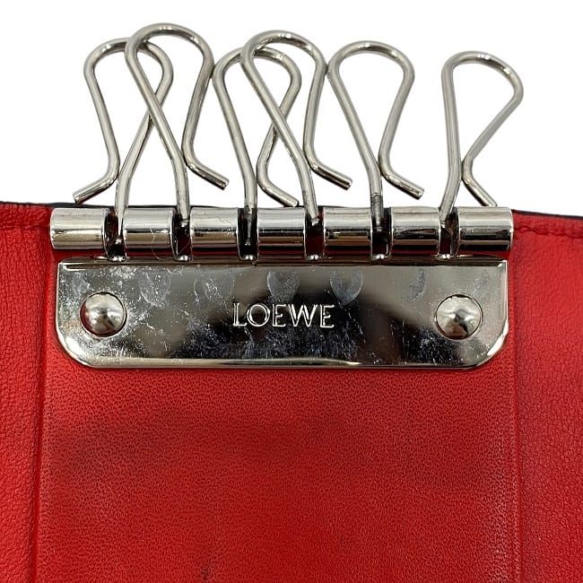Loewe 6 Ribbon Key Case Red Repeat Anagram 160.17.010 — view 8