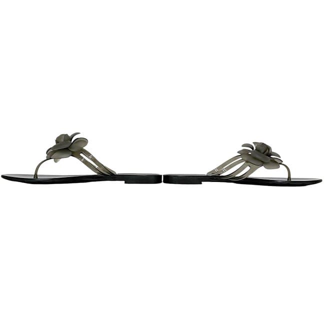 Chanel Sandals Black Camellia — view 4