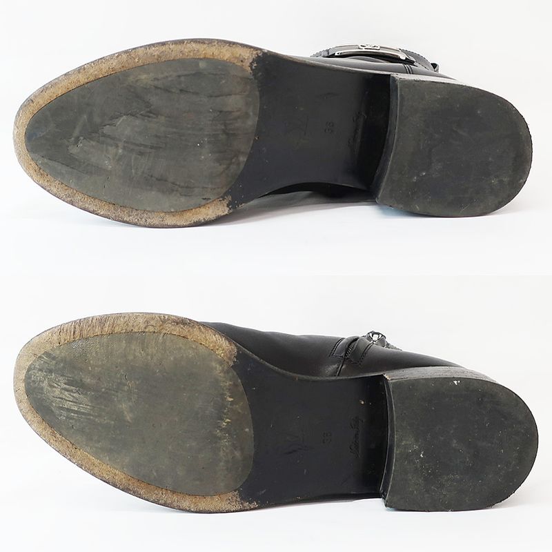 Louis Vuitton Boots Waist Side Line Black Short Leather — view 5