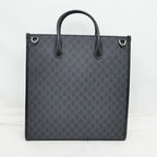 Gucci Tote Bag Interlocking G 2-Way Hand Black Shoulder Leather — view 3
