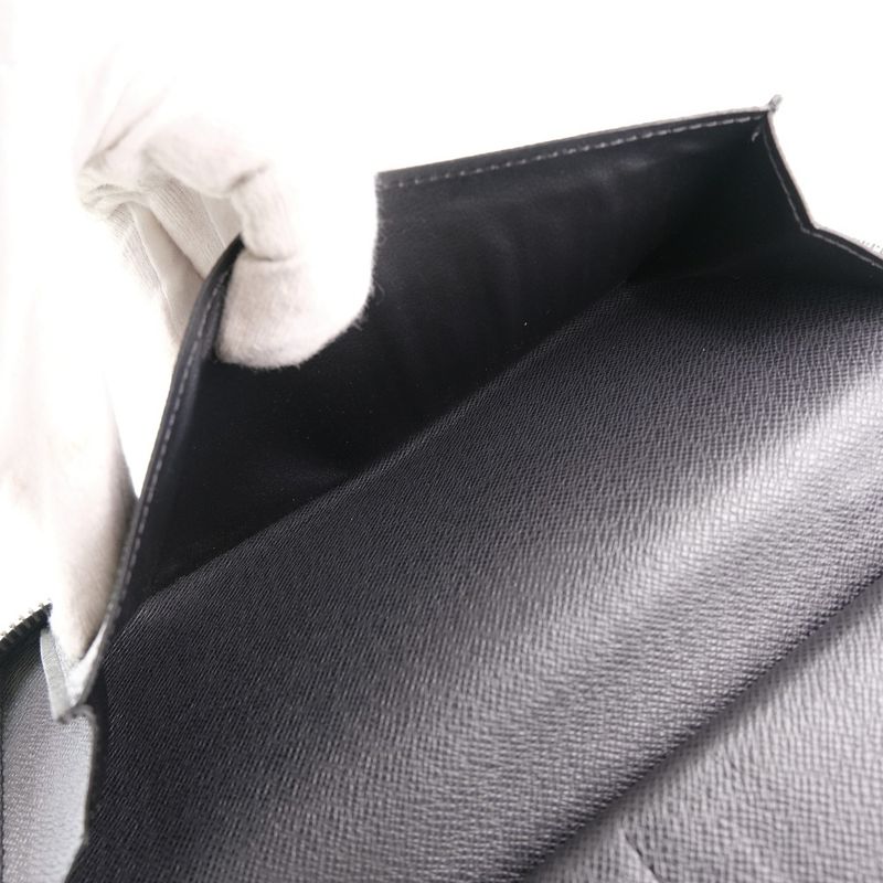 Louis Vuitton Zippy Wallet Vertical Taiga Black Ca1103 Long — view 8