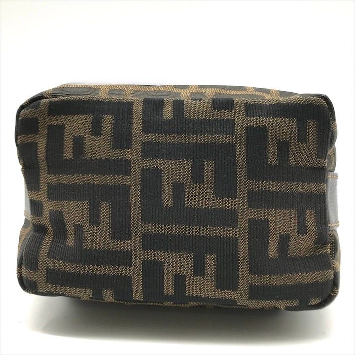 Fendi Zucca All Over Pattern Pouch Vanity Hand Purse — view 3