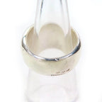 Chanel SV 925 Logo Engraved Wide Ring Accessory Silver Size 13 — view 5
