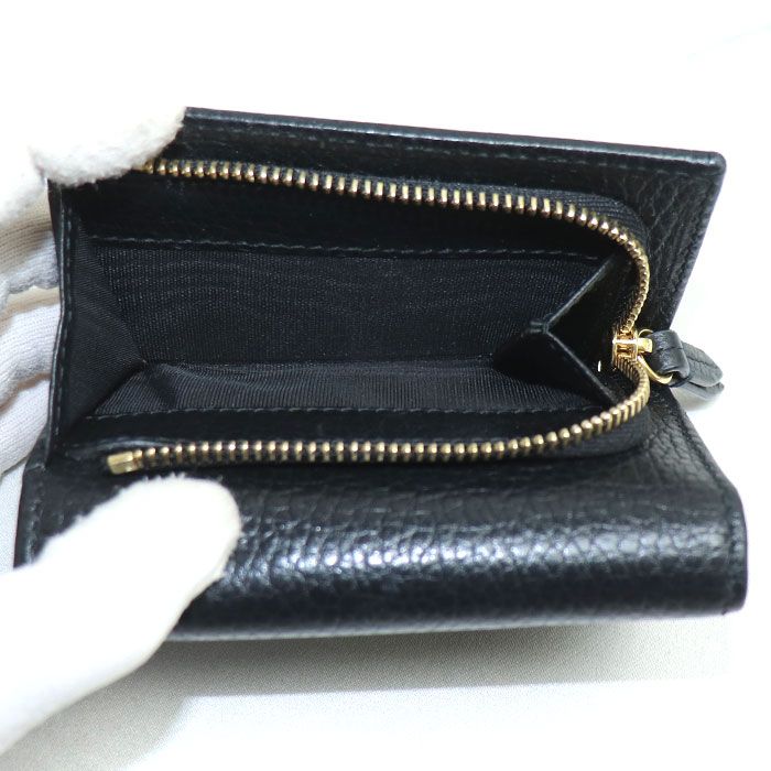 Gucci GG Marmont Compact Wallet Trifold Black — view 5