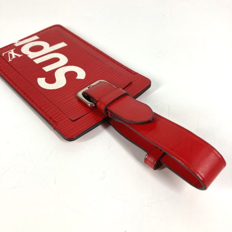 Louis Vuitton Name Tag Supreme Collaboration Epi Leather Red — view 6
