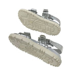 Christian Dioract Sandals Shoes Leather Metallic Silver Logo Lambskin — view 6