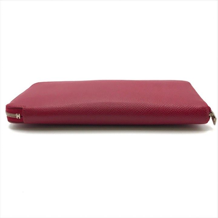 Hermes Azap Long Silk in Epsom Shikaku Rouge Wallet — view 3