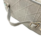 Christian Dior Cannage Vanity Handbag Logo Canvas Gray — view 7