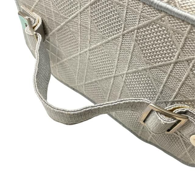 Christian Dior Cannage Vanity Handbag Logo Canvas Gray — view 7