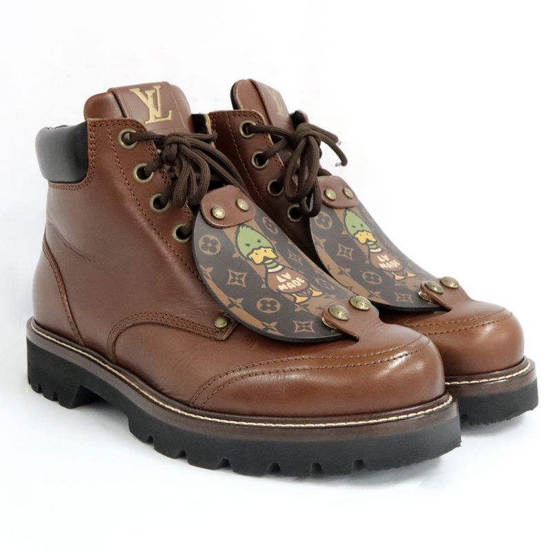 Louis Vuitton NIGO Aubergine Frain Ankle Boots 6 1 2 — view 4