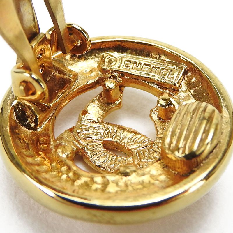 Chanel Earrings Coco Mark Metal Gold Accessory Plated Small Accessories — view 4