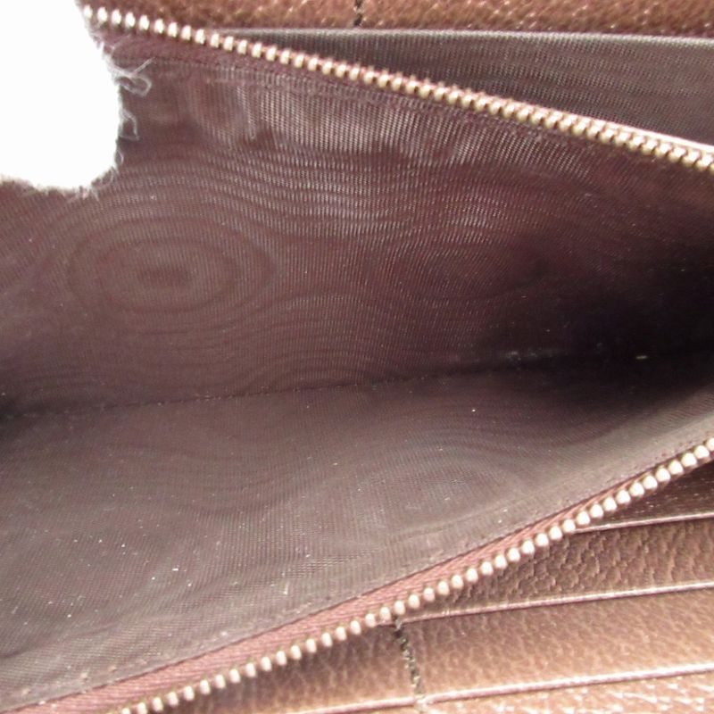 Gucci Diana Bamboo GG Supreme Leather Beige Brown Round Zipper Long — view 4